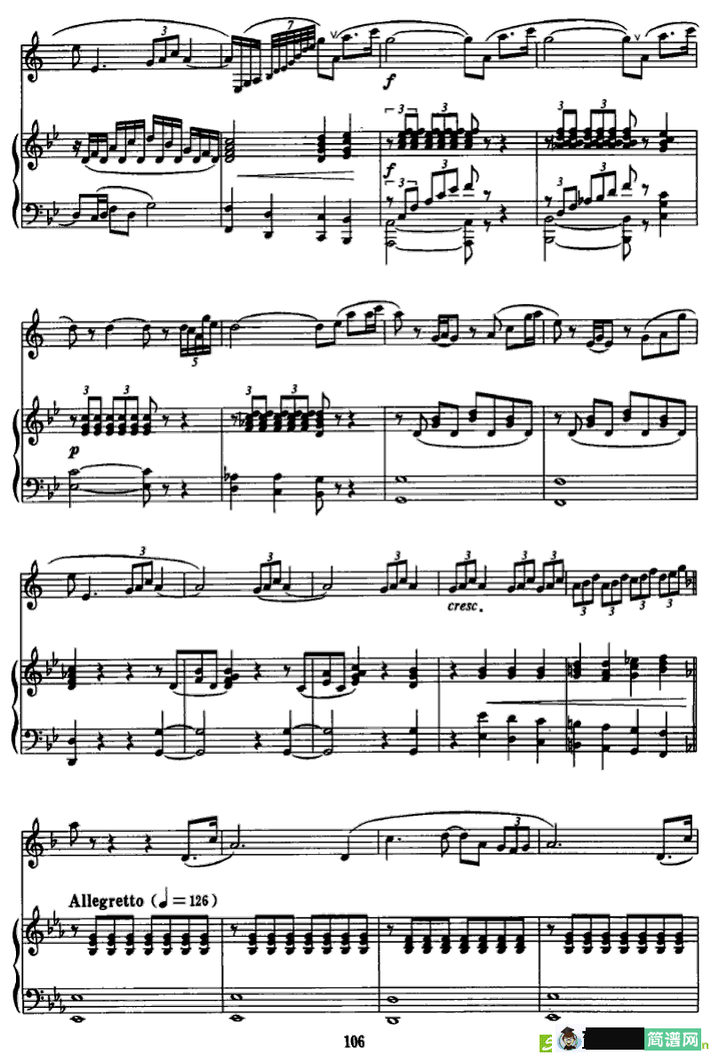 西拉穆轮河随想曲简谱