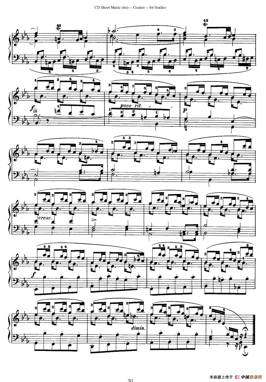 Cramer - 84 exercices（41—45）（克拉莫84首钢琴练习曲）钢琴谱