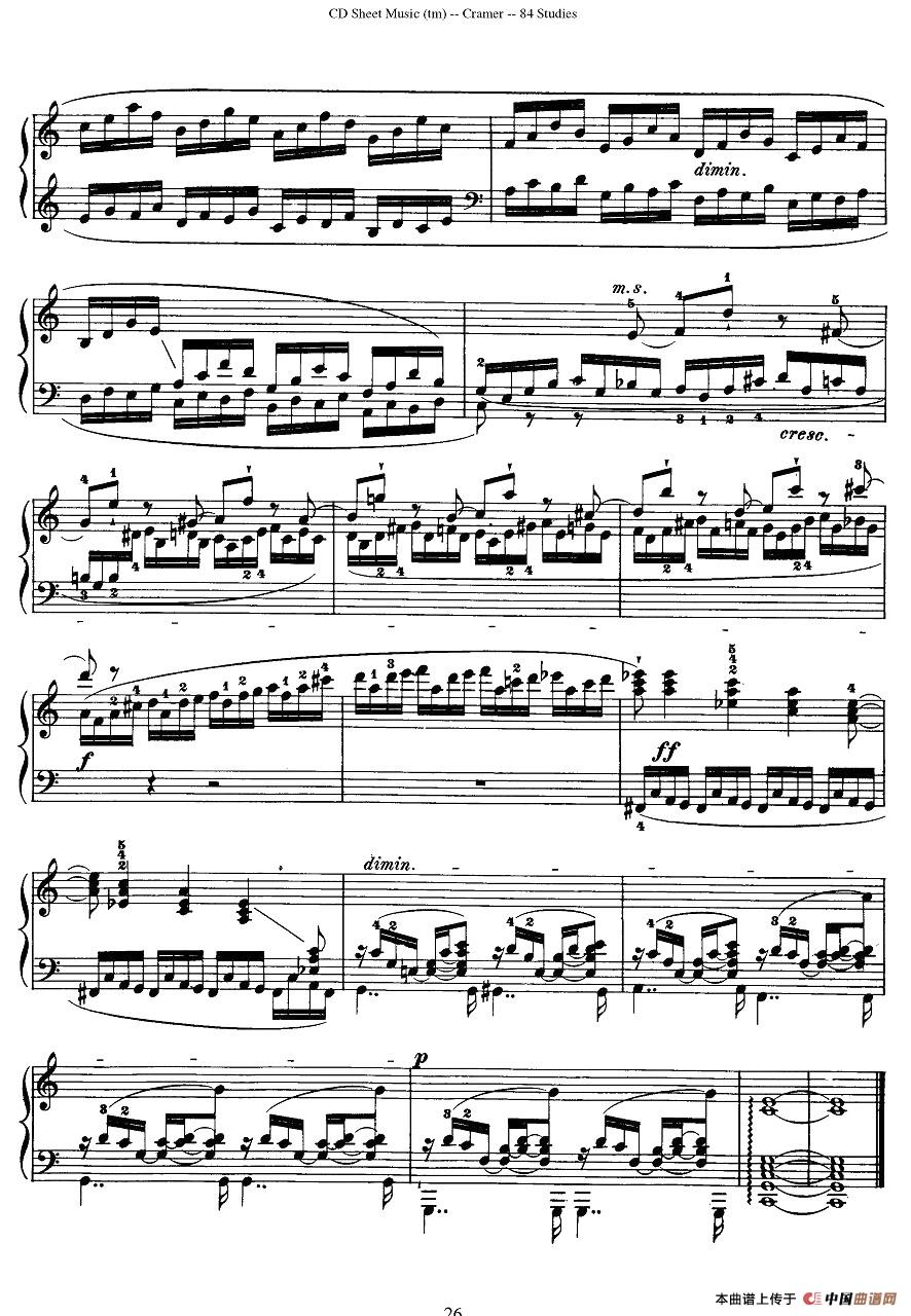 Cramer - 84 exercices（41—45）（克拉莫84首钢琴练习曲）钢琴谱