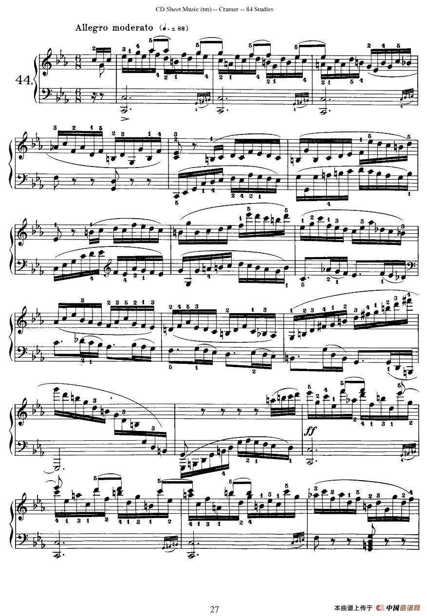 Cramer - 84 exercices（41—45）（克拉莫84首钢琴练习曲）钢琴谱