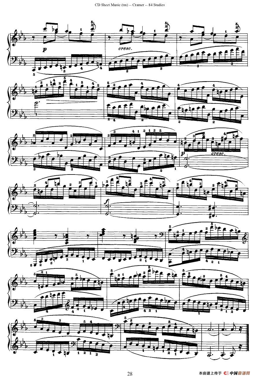Cramer - 84 exercices（41—45）（克拉莫84首钢琴练习曲）钢琴谱
