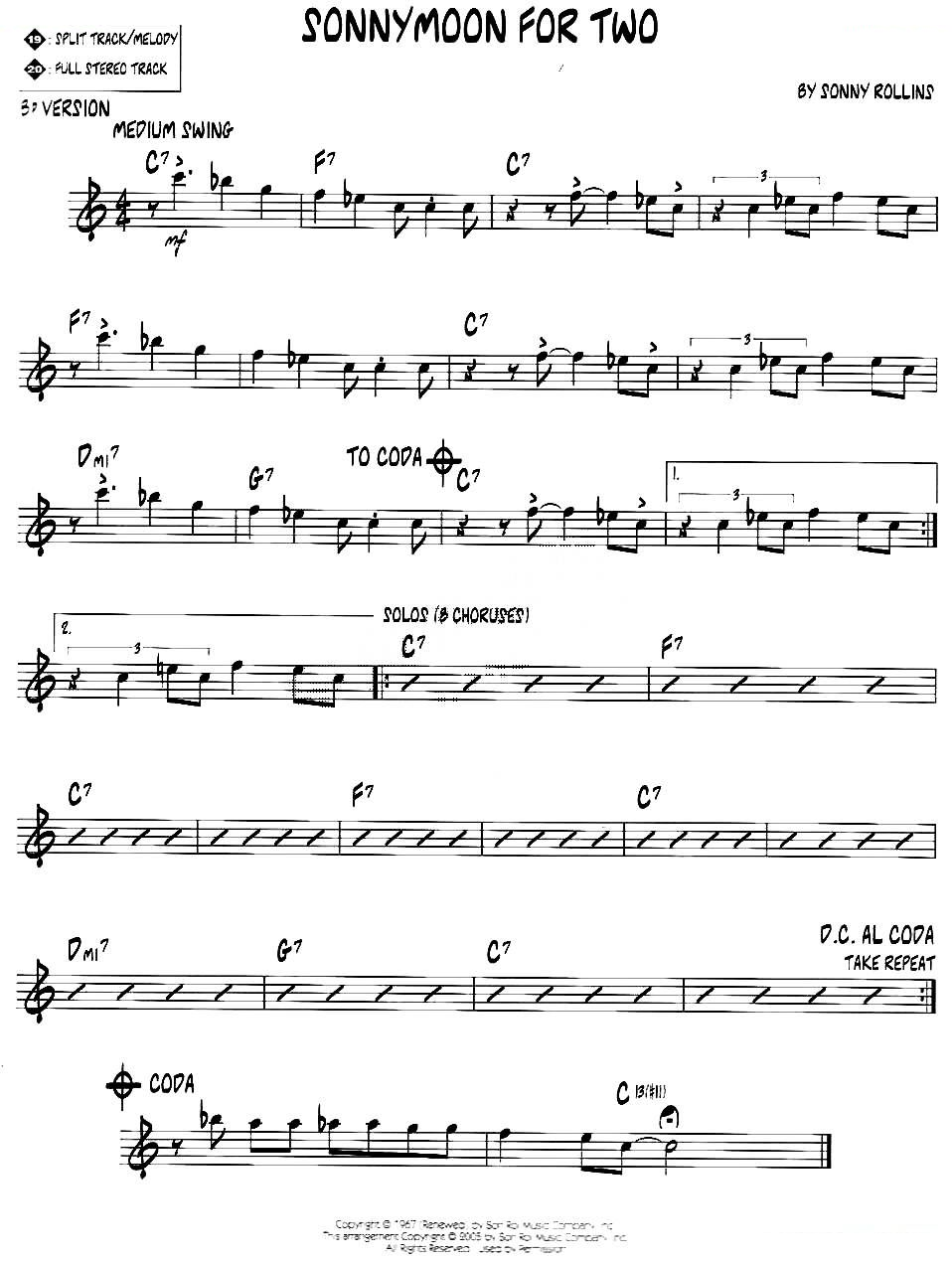 SONNYMOON FOR TWO（jazz系列萨克斯谱）萨克斯谱