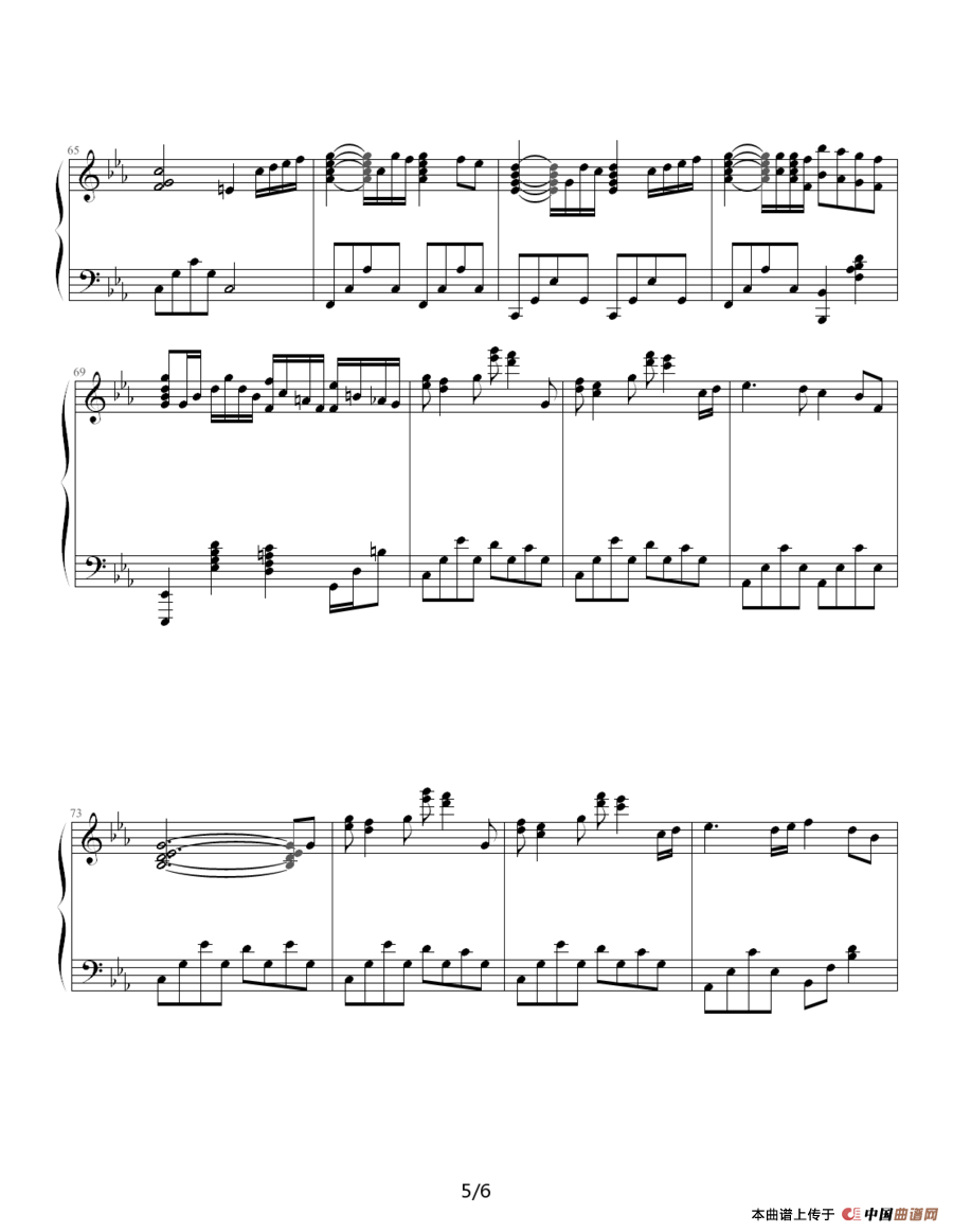 W Nocturne（W·夜曲）钢琴谱