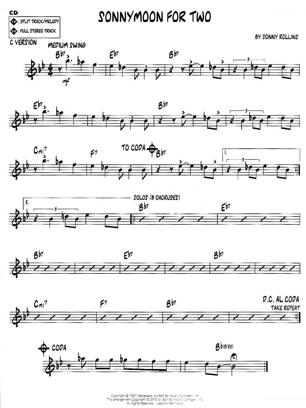 SONNYMOON FOR TWO（jazz系列萨克斯谱）萨克斯谱