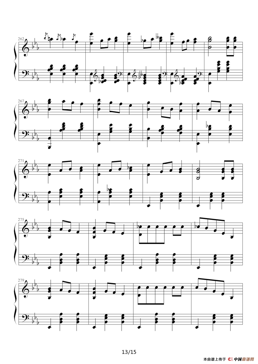 华丽的大圆舞曲钢琴谱