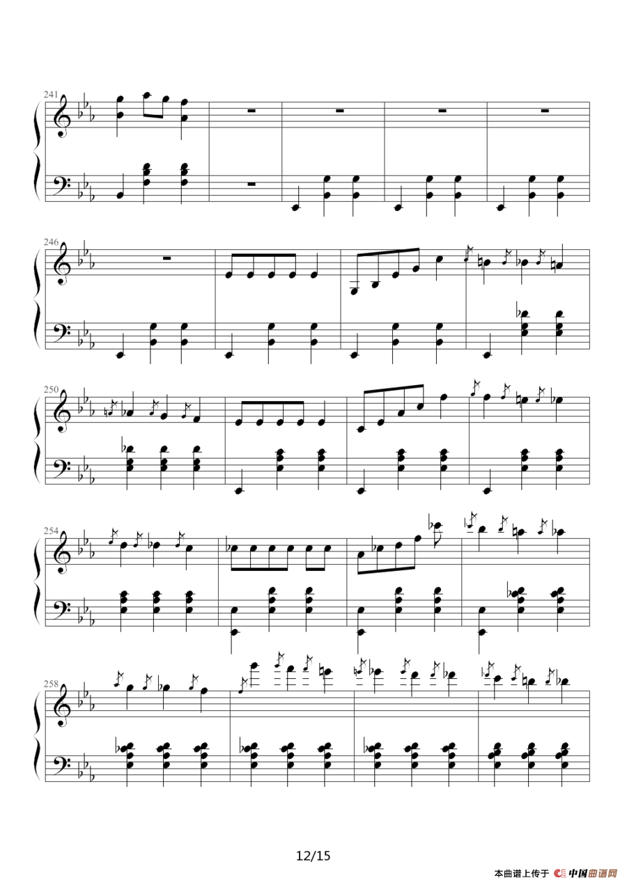 华丽的大圆舞曲钢琴谱