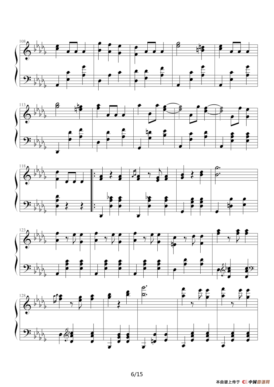 华丽的大圆舞曲钢琴谱