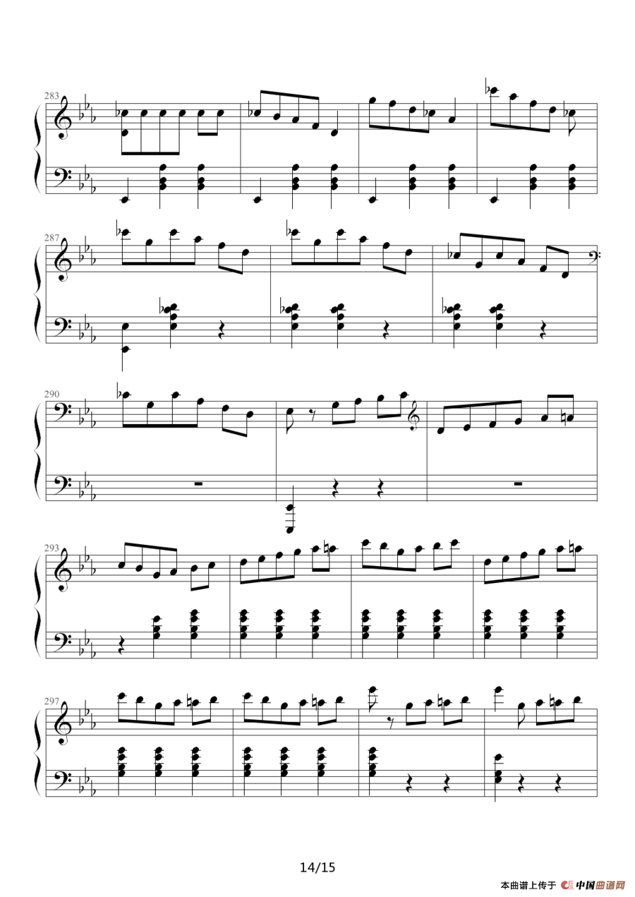 华丽的大圆舞曲钢琴谱