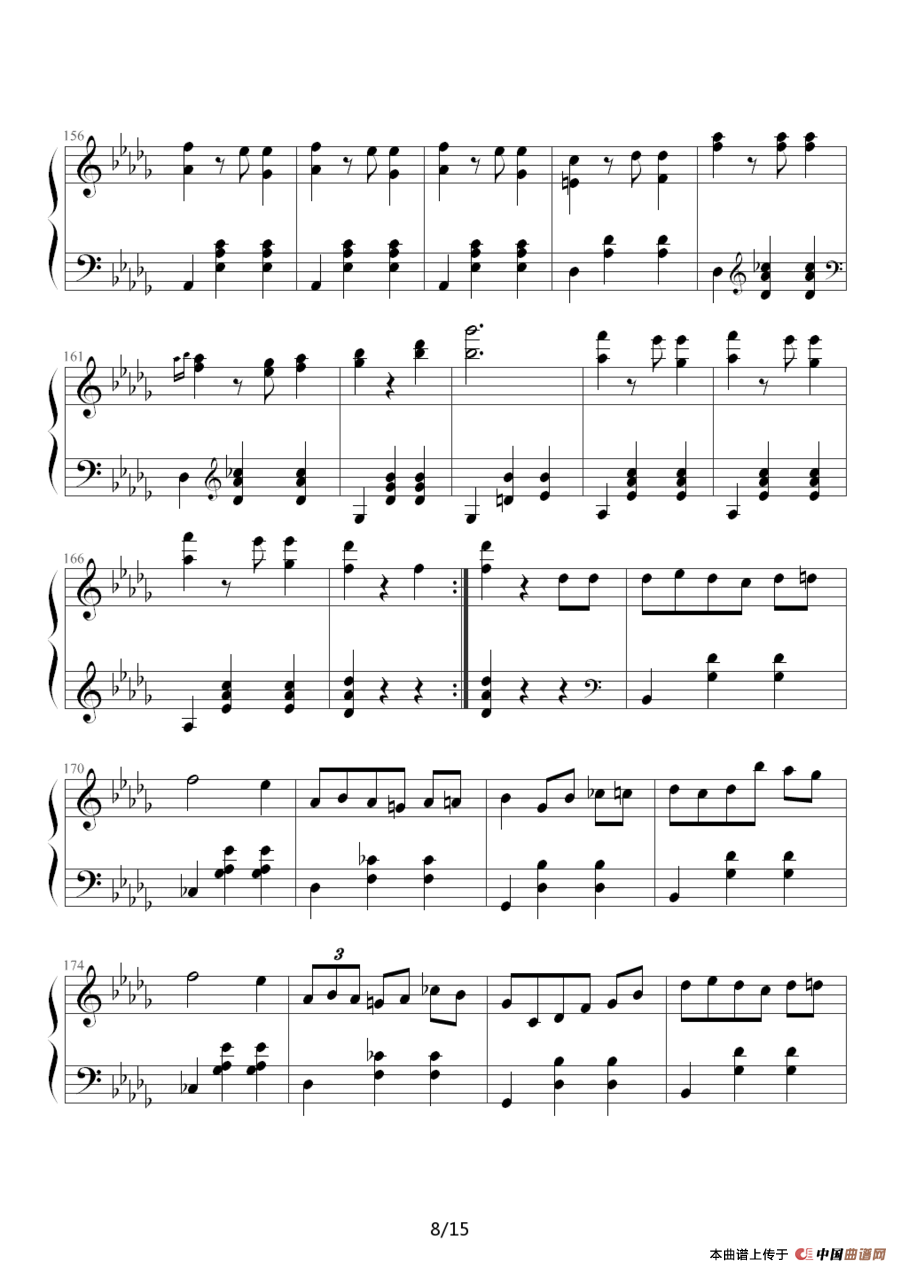 华丽的大圆舞曲钢琴谱