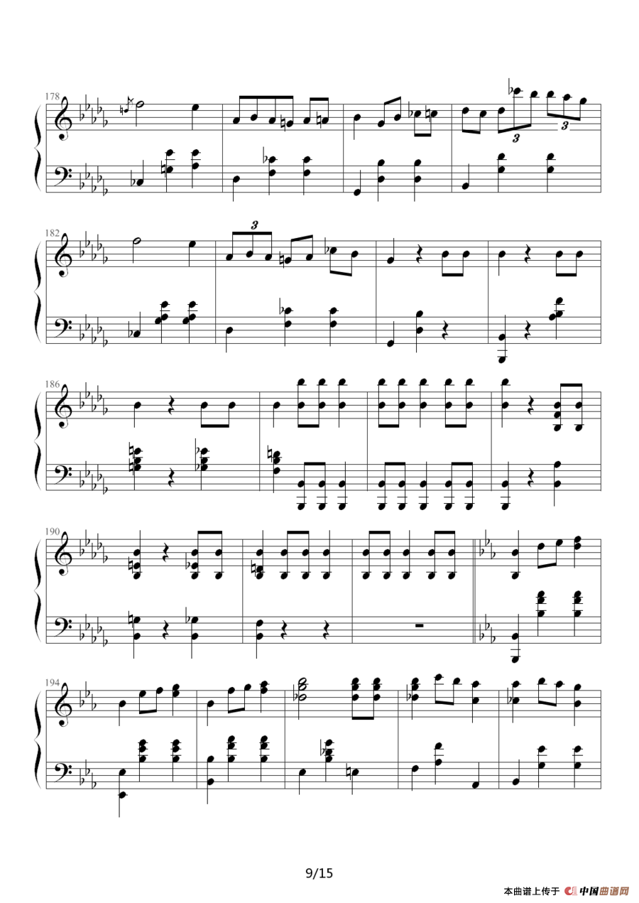 华丽的大圆舞曲钢琴谱