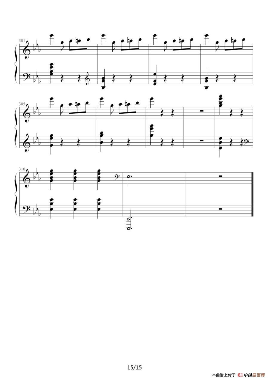 华丽的大圆舞曲钢琴谱
