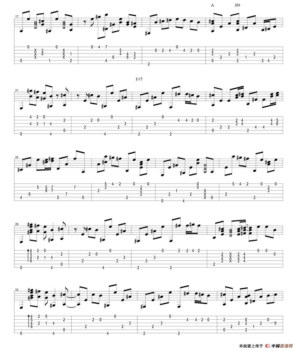 tommy emmanuel：mombasa version-2（指弹吉他）吉他谱