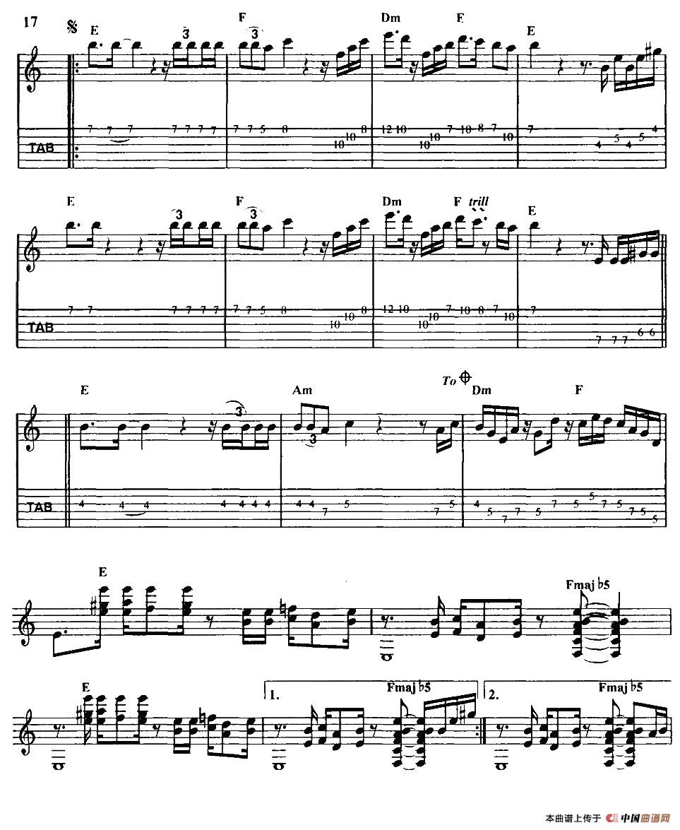 tommy emmanuel：TEQUILA SLAMMER（指弹吉他）吉他谱