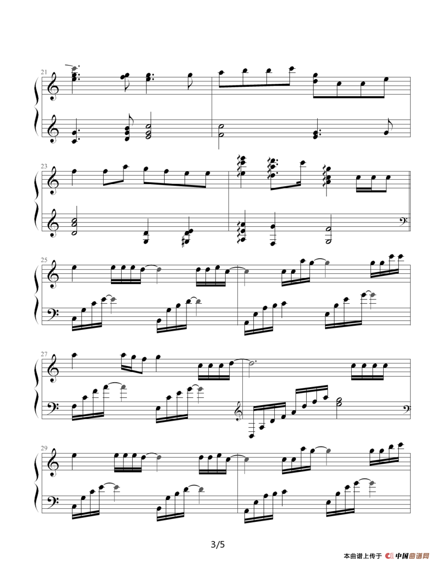 時には昔の話を（《紅の豚 红猪（飞天红猪侠）》主题曲）钢琴谱