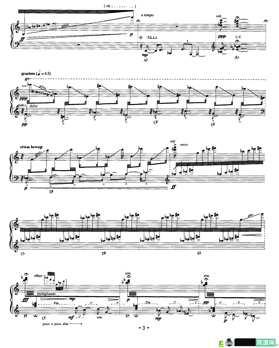 弦诗简谱(王非作曲)