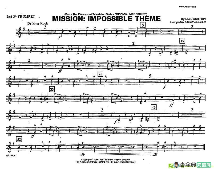 MISSION:IMPOSSIBLE THEME简谱