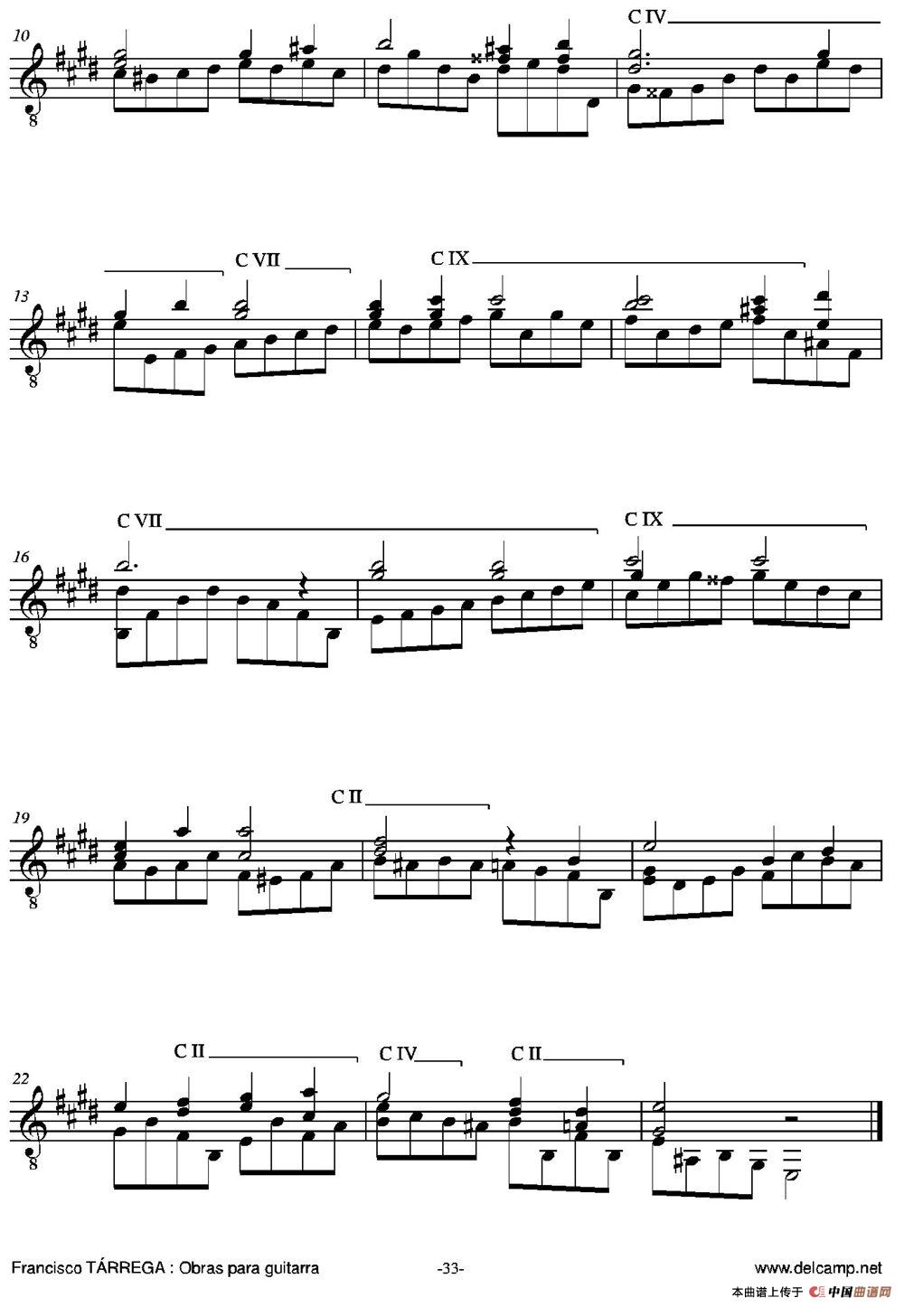 ESTUDIO(Sobre un tema de Richard Wagner)（古典吉他）吉他谱