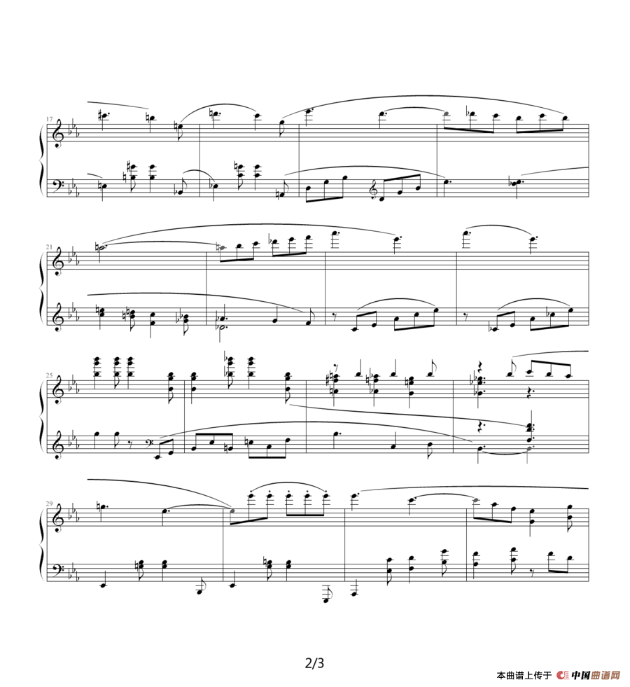 肖斯塔科维奇—前奏曲（19）：降E大调钢琴谱