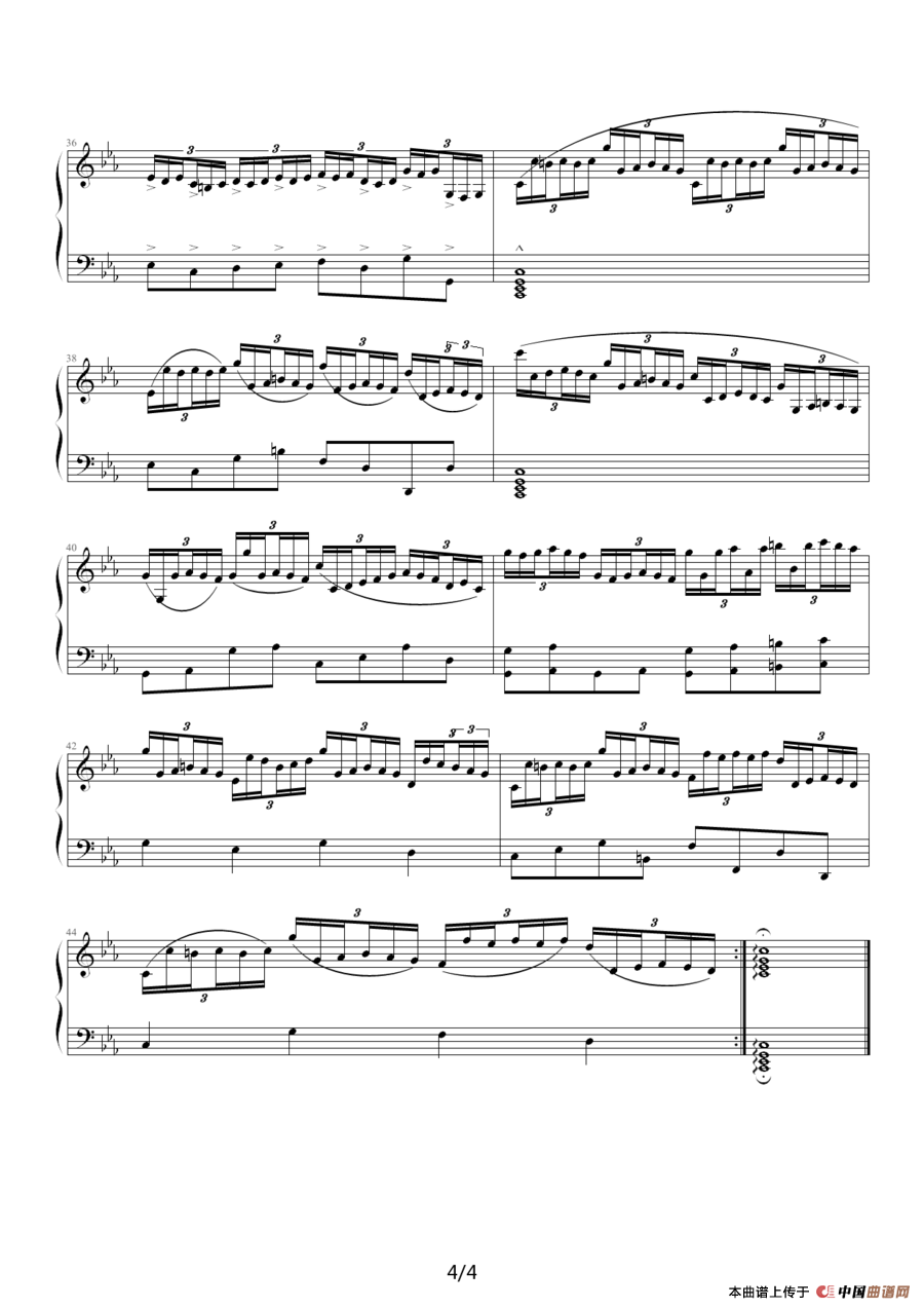 c小调练习曲（曹博来作曲版）钢琴谱