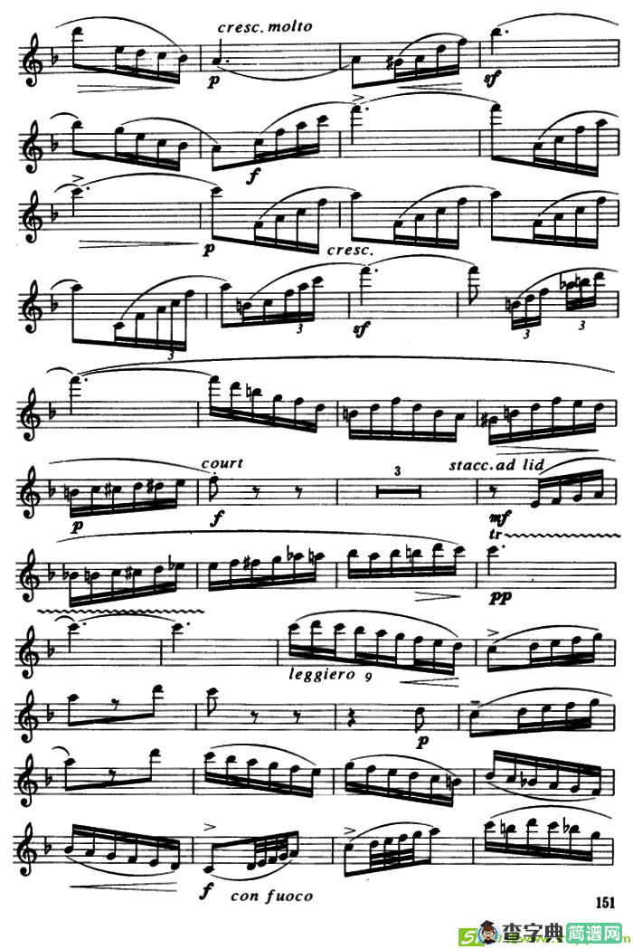 协奏曲（3）（保尔·吉尔斯作曲版）萨克斯谱
