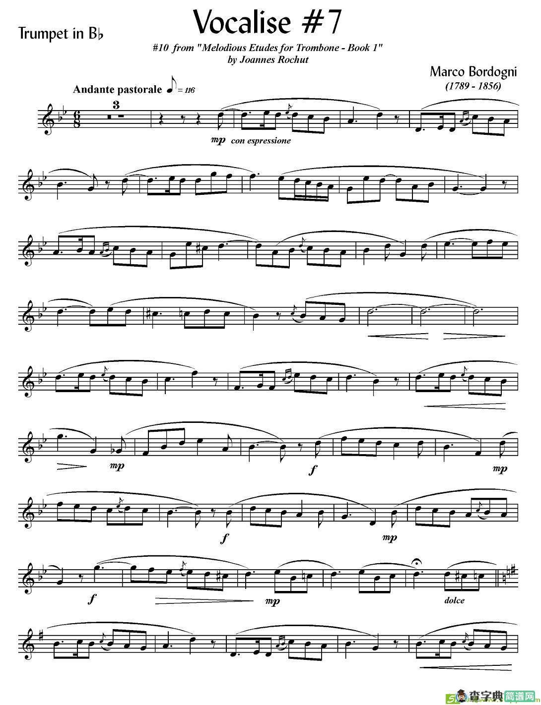 Bordogni - Vocalise #7铜管谱(Marco作曲)