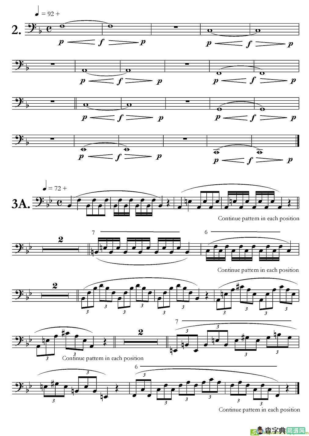 低音长号练习：Basic Routine铜管谱