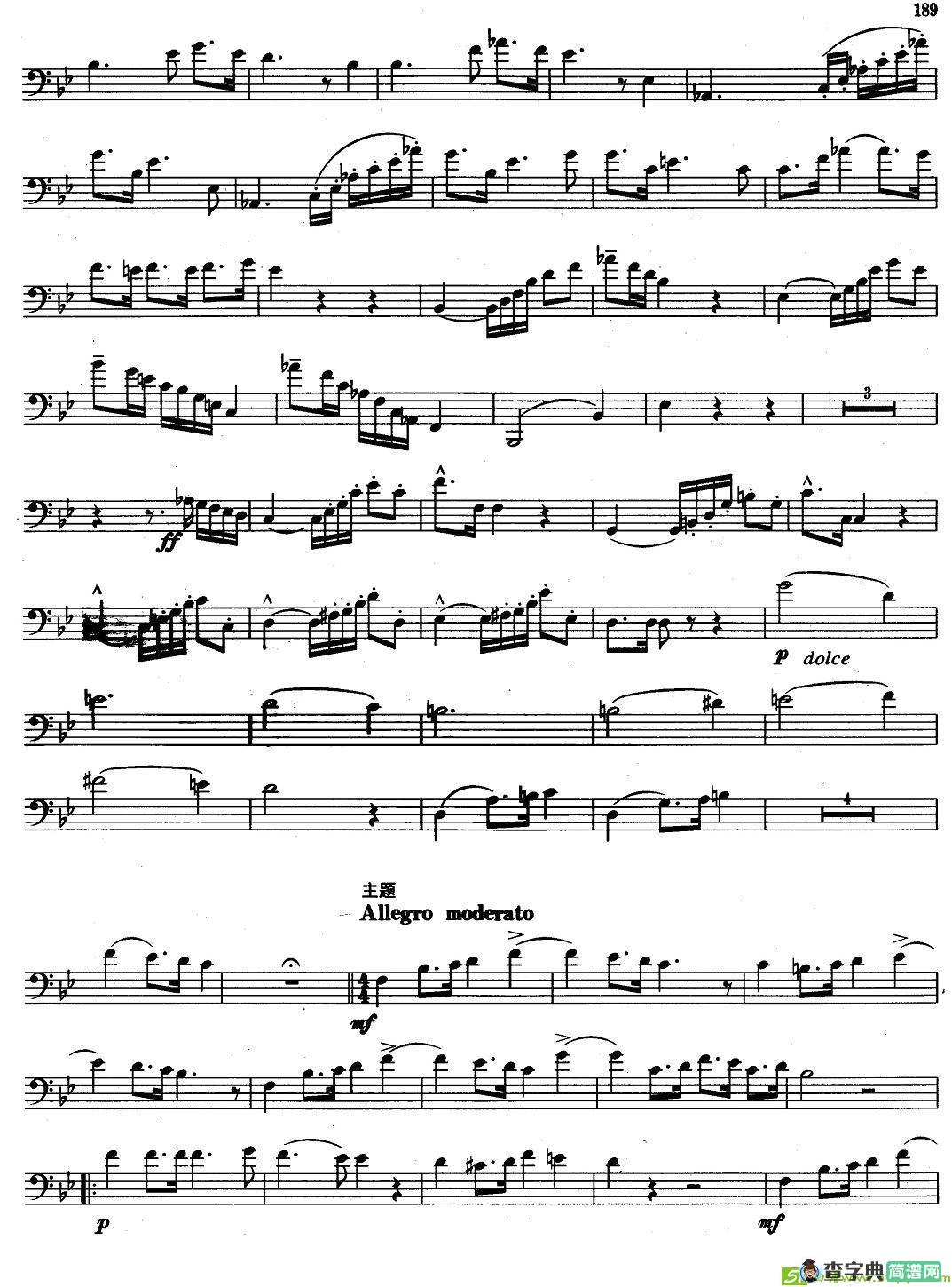 降B大调小协奏曲铜管谱([德]萨克斯作曲)