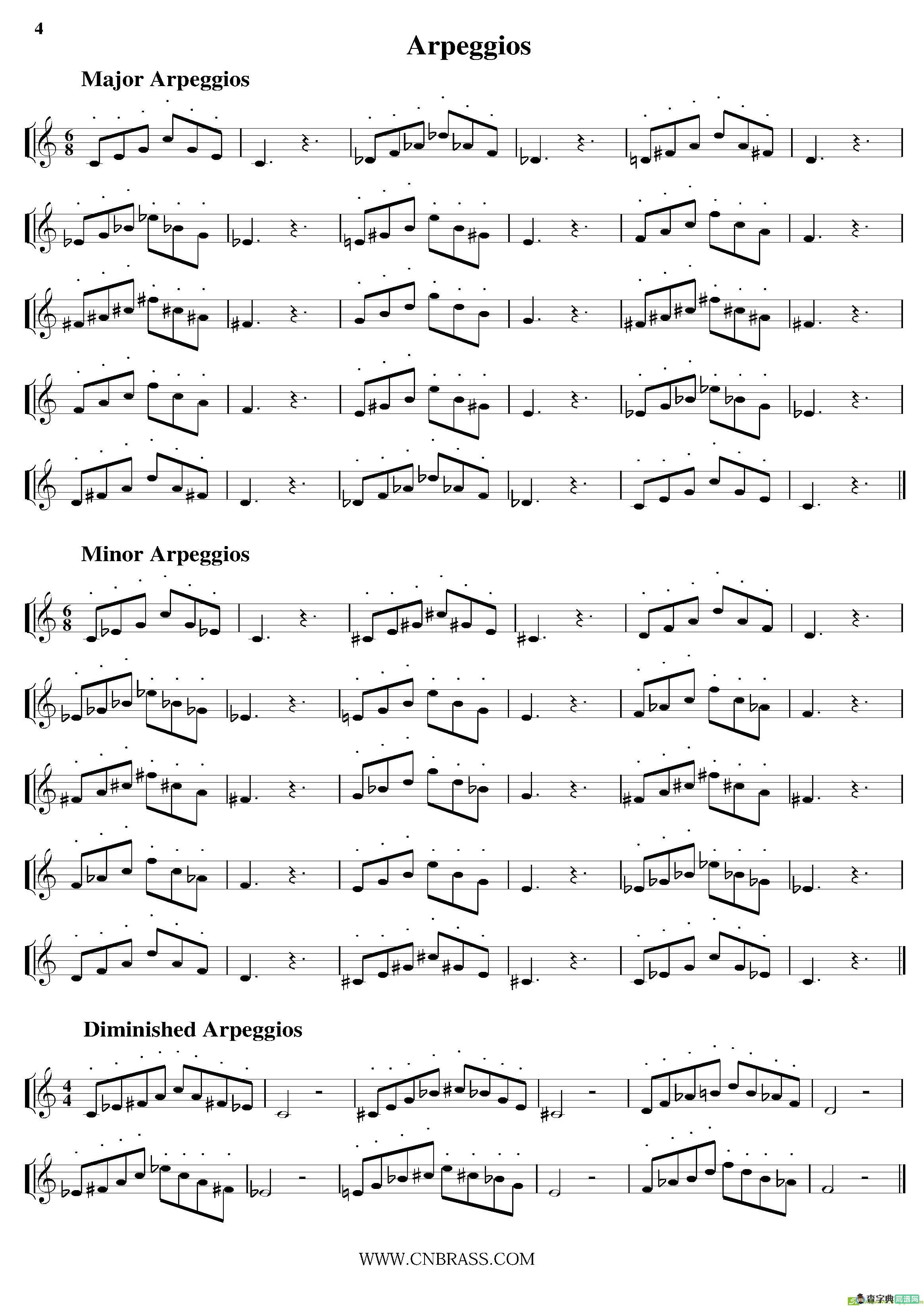 Arpeggios铜管谱