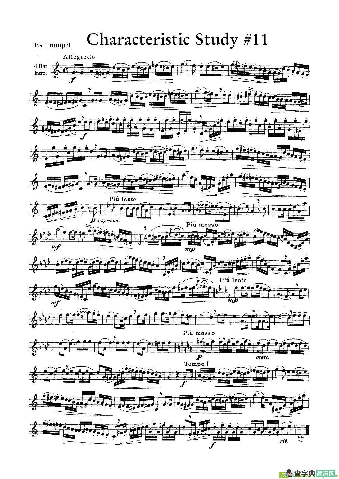 Characteristic Study #11 铜管谱(J.作曲)