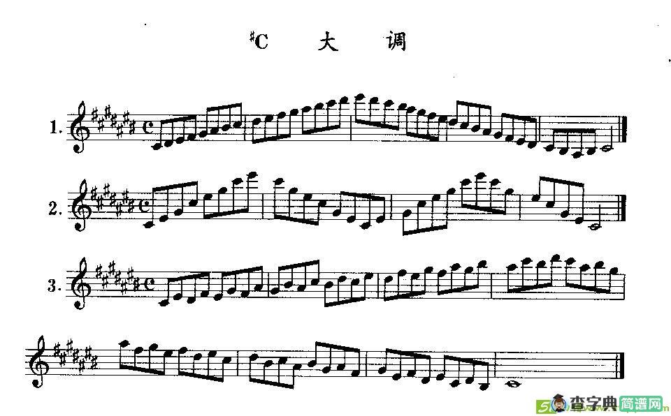 #C大调（萨克斯音阶琶音练习曲）萨克斯谱