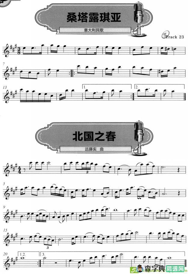 桑塔露琪亚（线谱）萨克斯谱