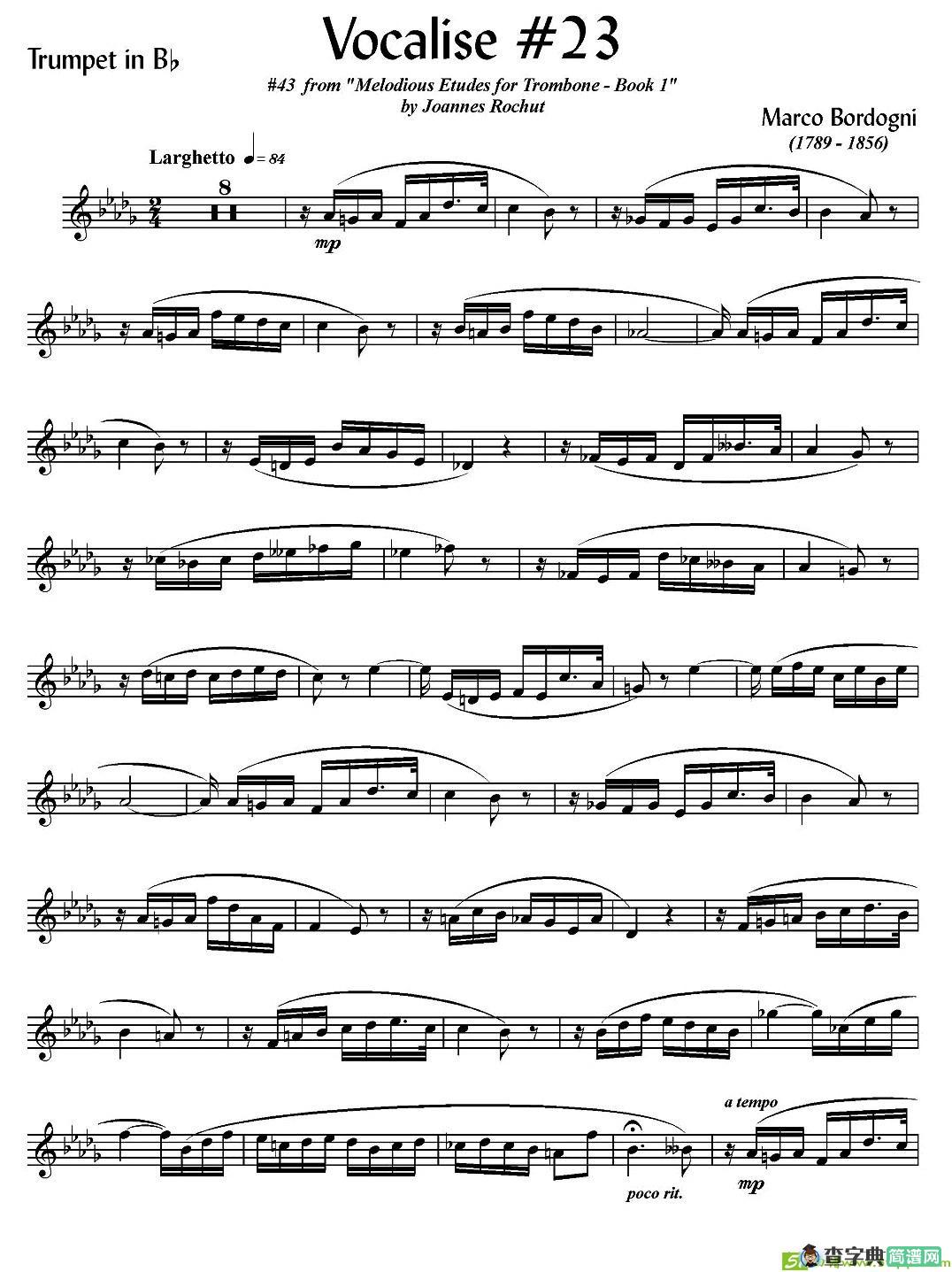 Bordogni - Vocalise #23铜管谱(Marco作曲)