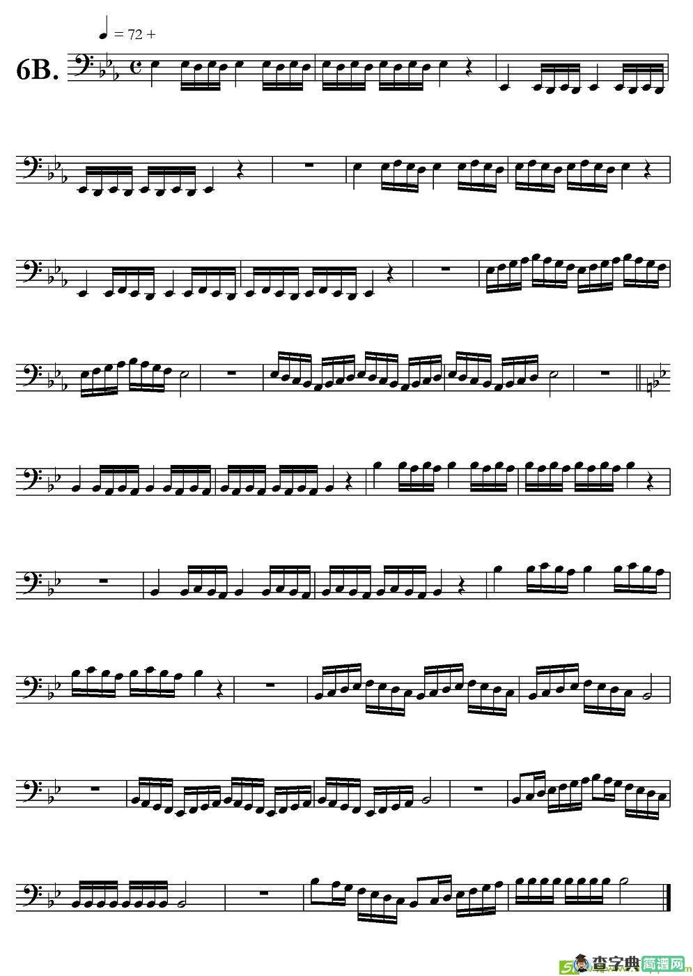 低音长号练习：Basic Routine铜管谱