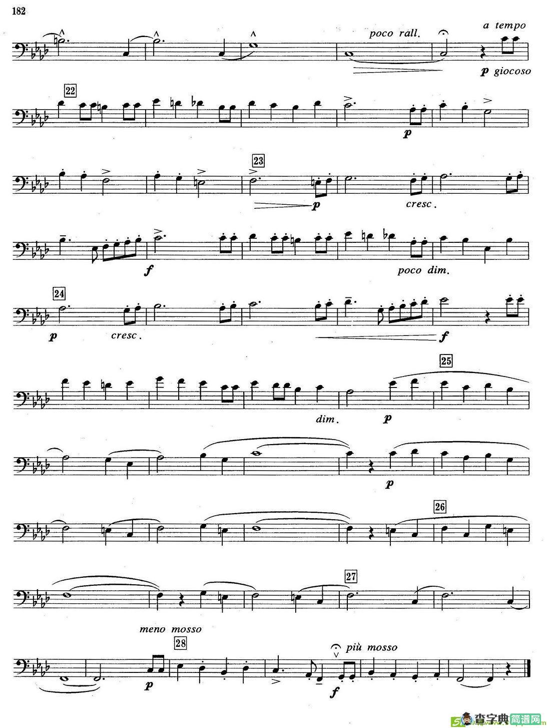 A组乐曲：音乐会素描铜管谱([俄]勃拉日维奇作曲)