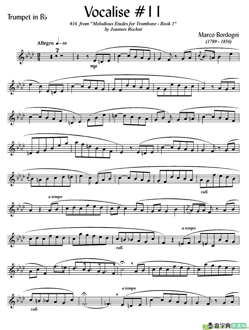 Bordogni - Vocalise #11铜管谱(Marco作曲)
