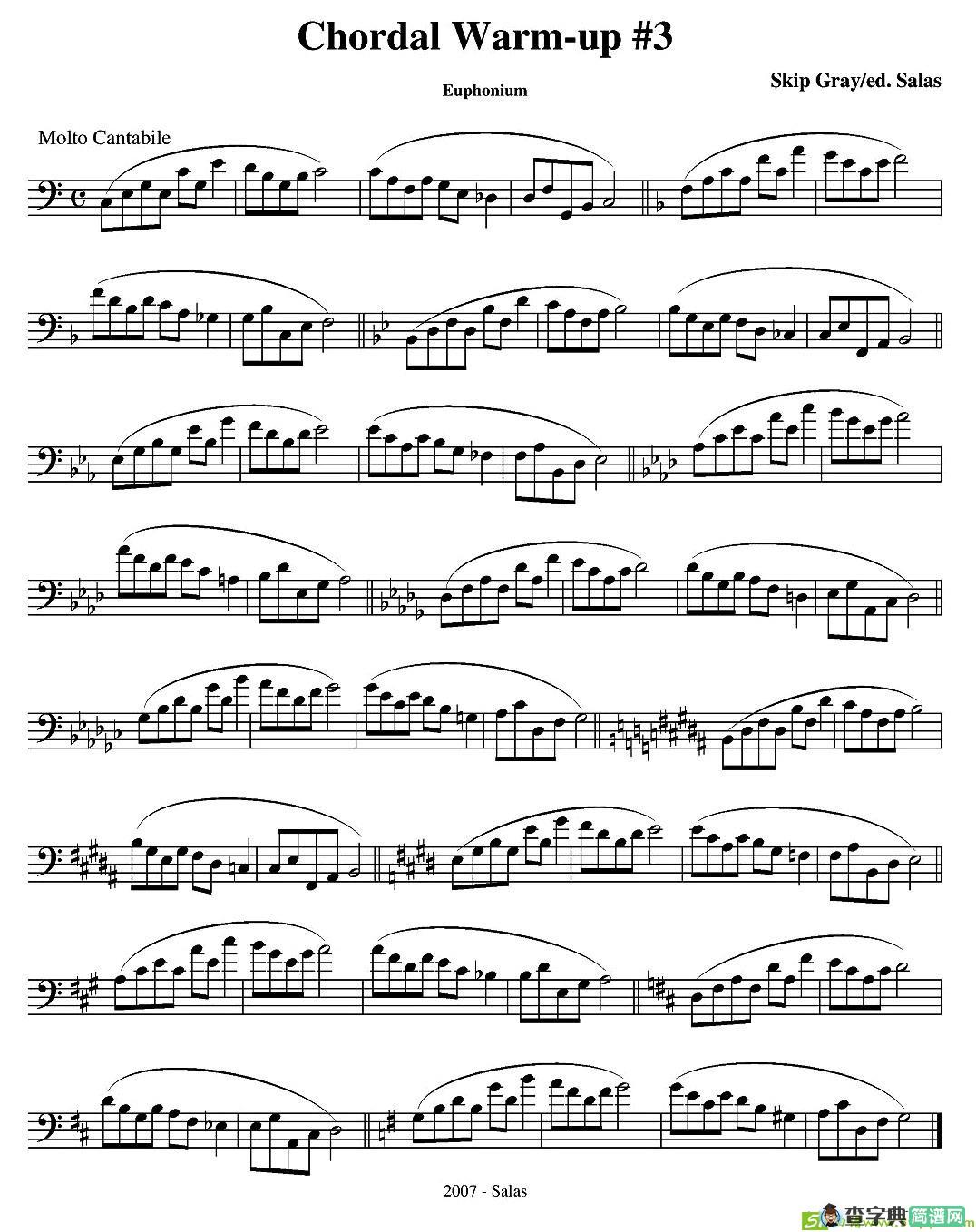 Chordal Warm-up  - Euphonium铜管谱