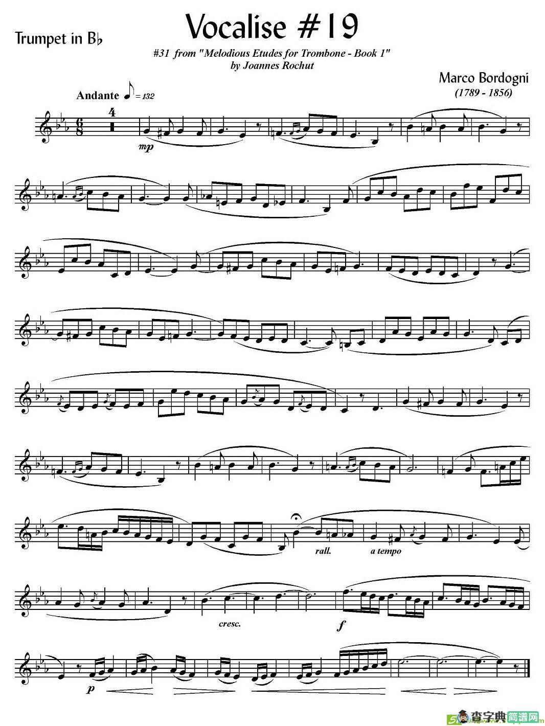Bordogni - Vocalise #19铜管谱(Marco作曲)
