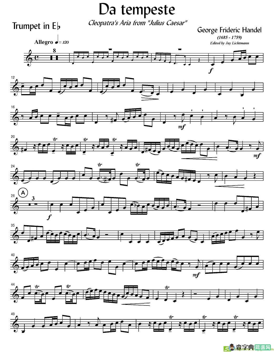 Da tempeste铜管谱(G.作曲)