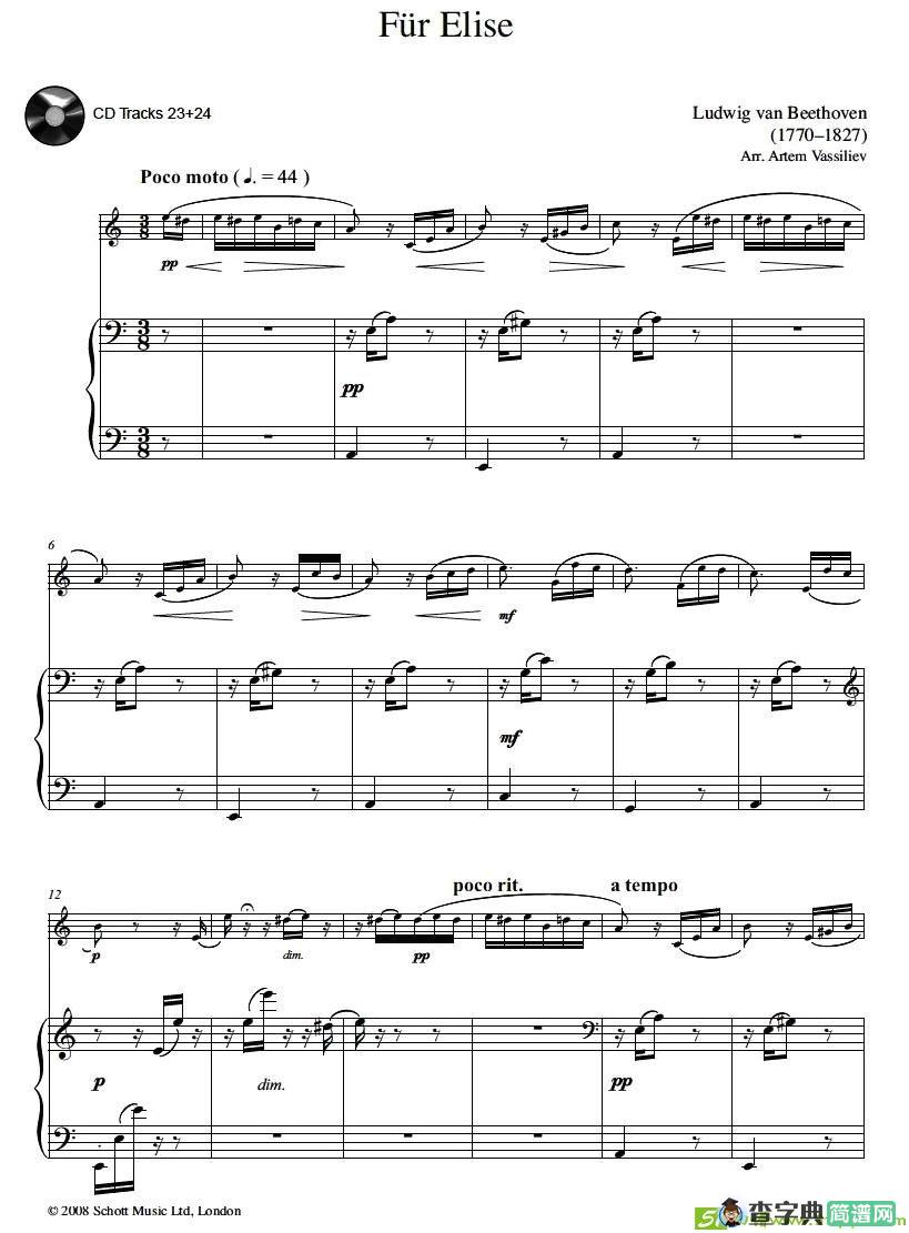 献给爱丽丝铜管曲谱