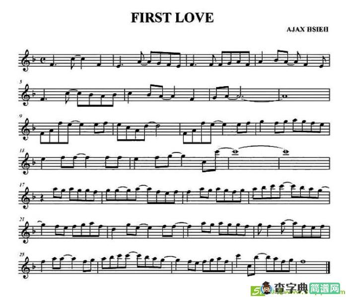 FIRST LOVE萨克斯谱(萨克斯演唱)