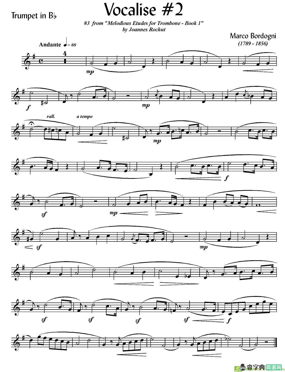 Bordogni - Vocalise #2铜管谱(Marco作曲)