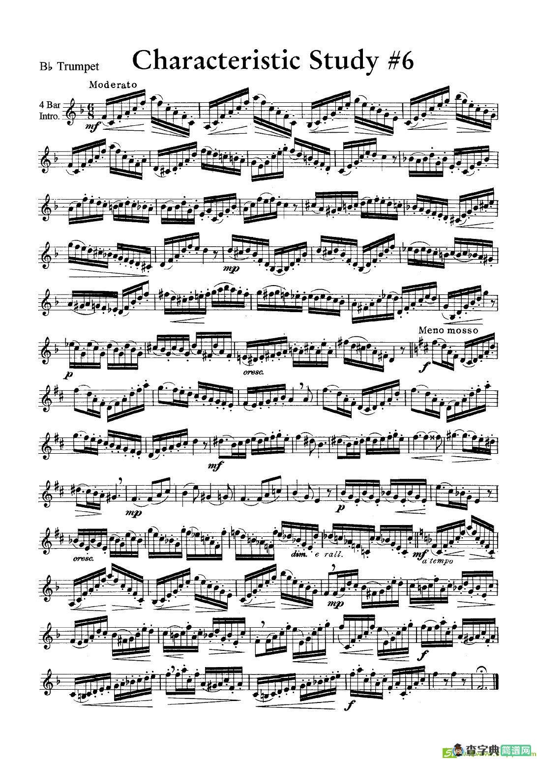 Characteristic Study #6 铜管谱(J.作曲)