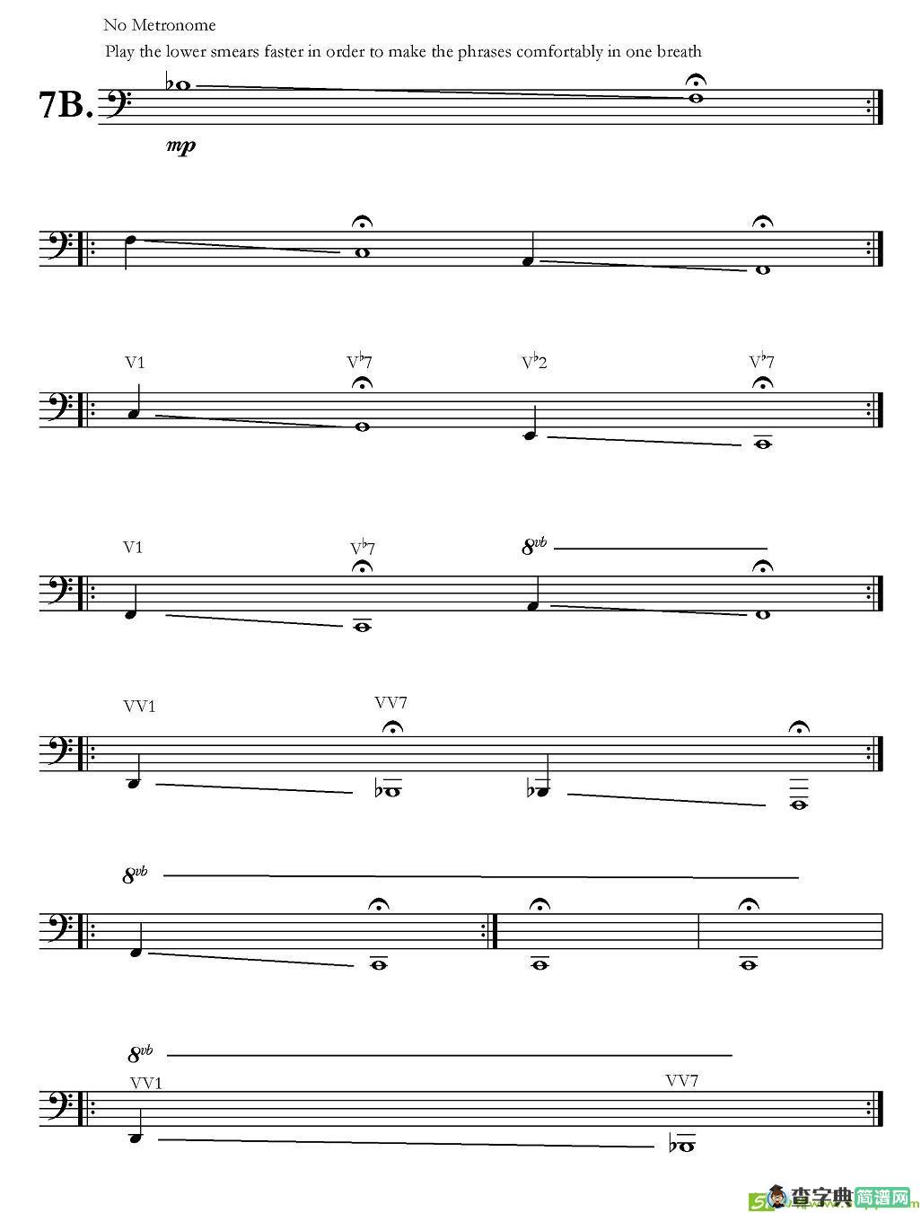 低音长号练习：Basic Routine铜管谱