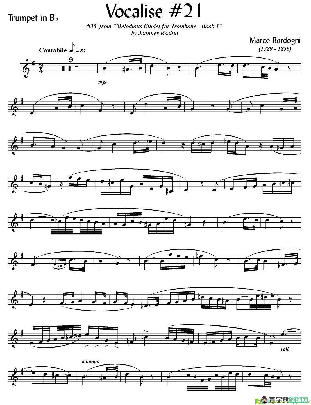 Bordogni - Vocalise #21铜管谱(Marco作曲)