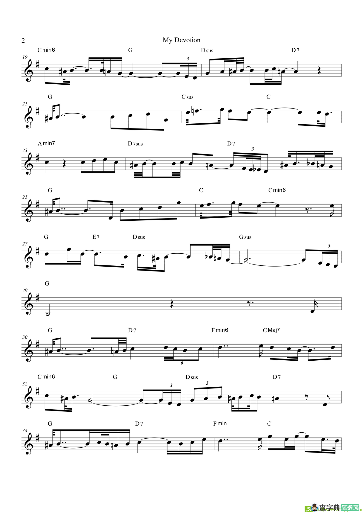 MyDevotion（次中音萨克斯）萨克斯谱