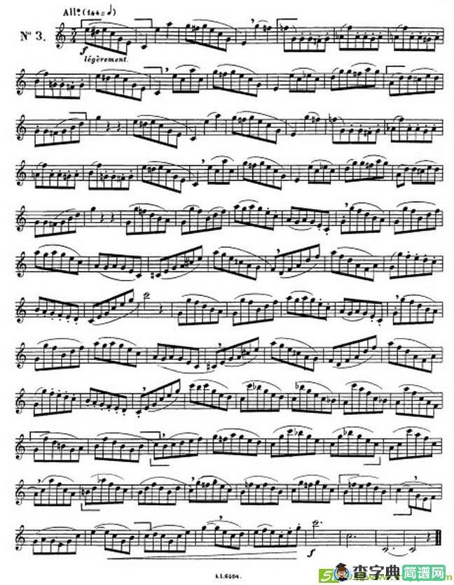 克劳斯古典萨克斯练习曲1-10萨克斯谱