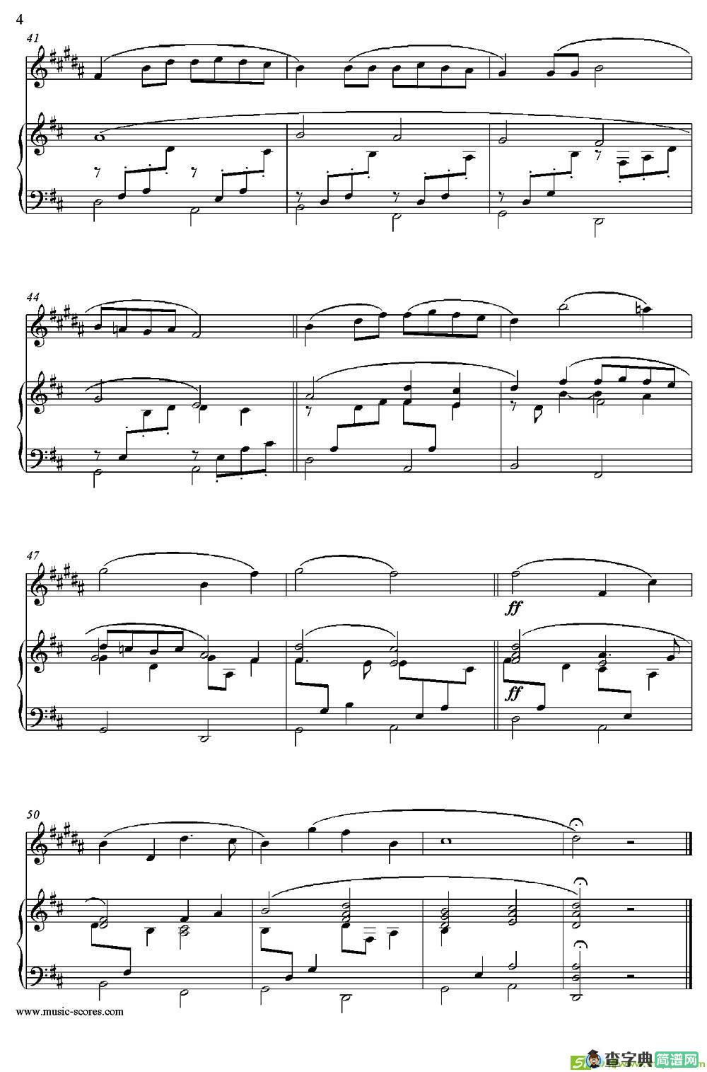 CanoninD（中音萨克斯+钢琴伴奏）萨克斯谱