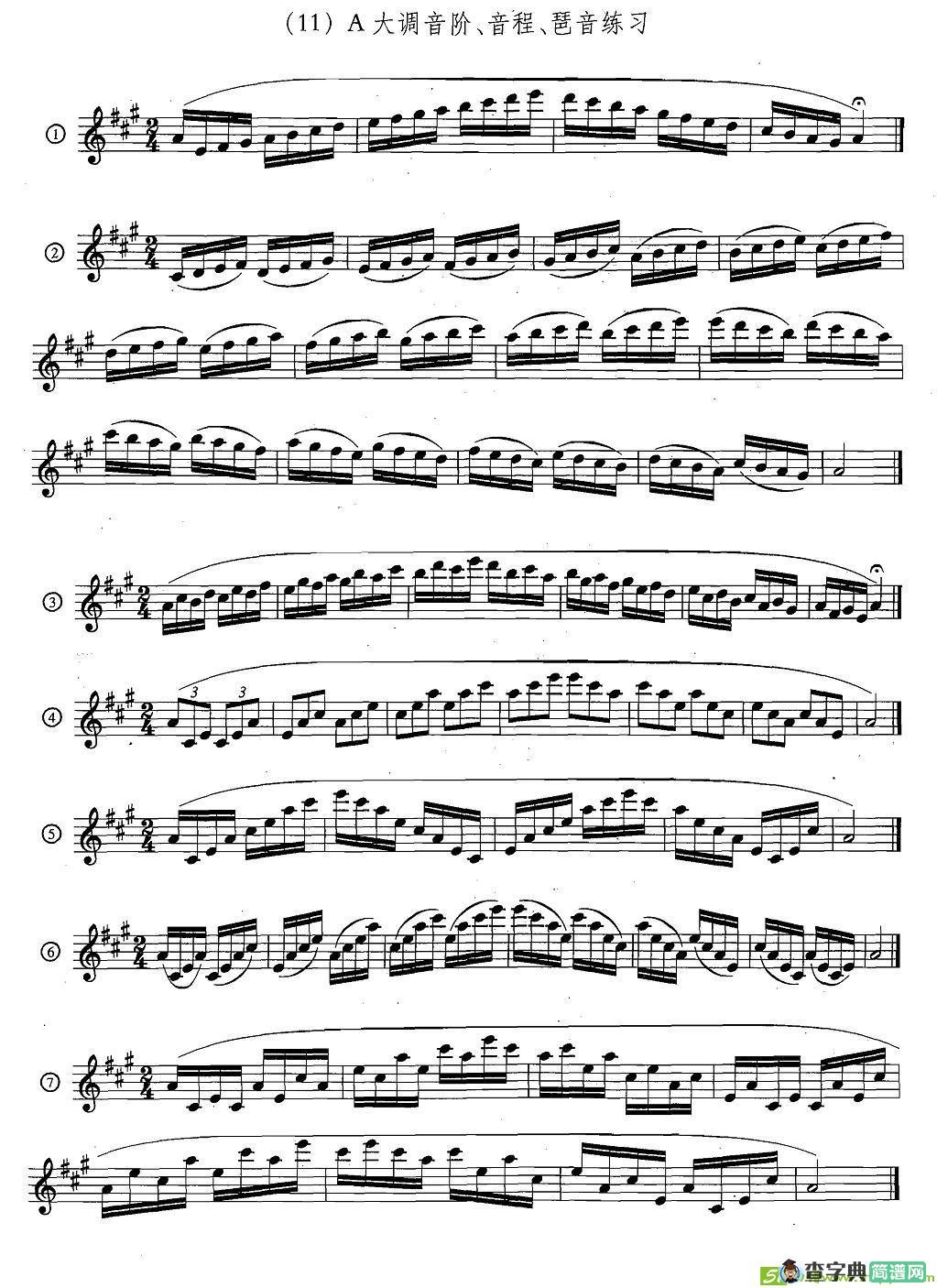 萨克斯练习曲合集日常基础练习萨克斯谱(王清泉作曲)