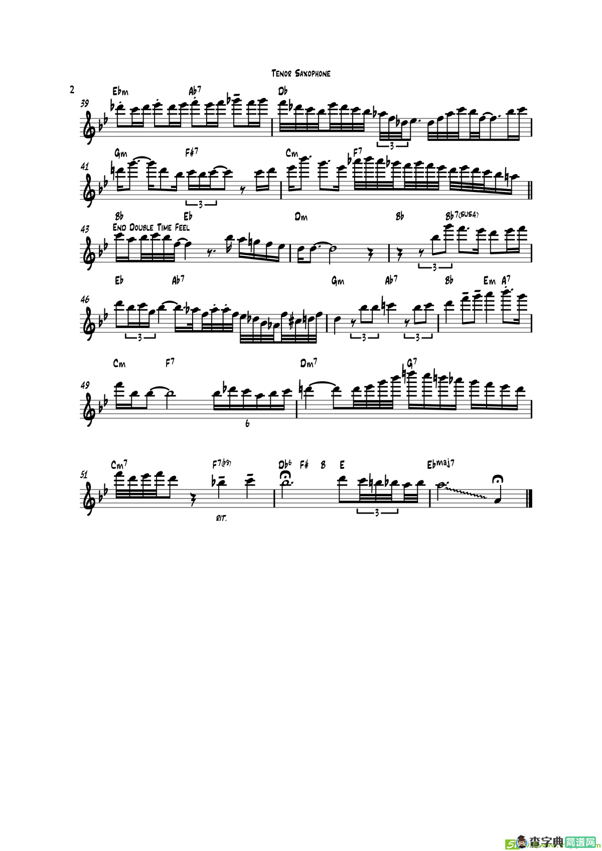 TheChristmasSong（次中音萨克斯）萨克斯谱