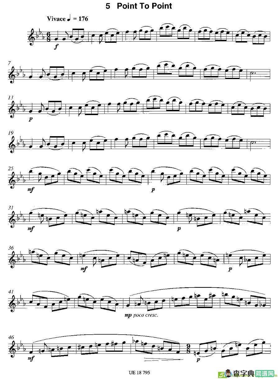 Point To Point萨克斯谱(James作曲)